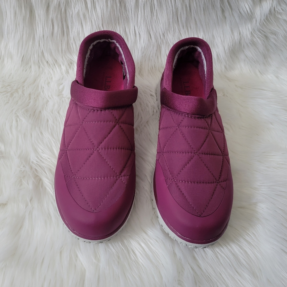 L&L Bean Slippers, Size 8 Medium, Maroon